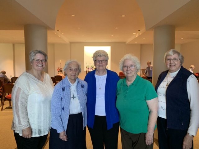 Sr. Lynn McKenzie, Sr. Mary Carol Hellmann, Sr. Aileen Bankemper, Sr. Stella Gough, Sr. Mary Tewes